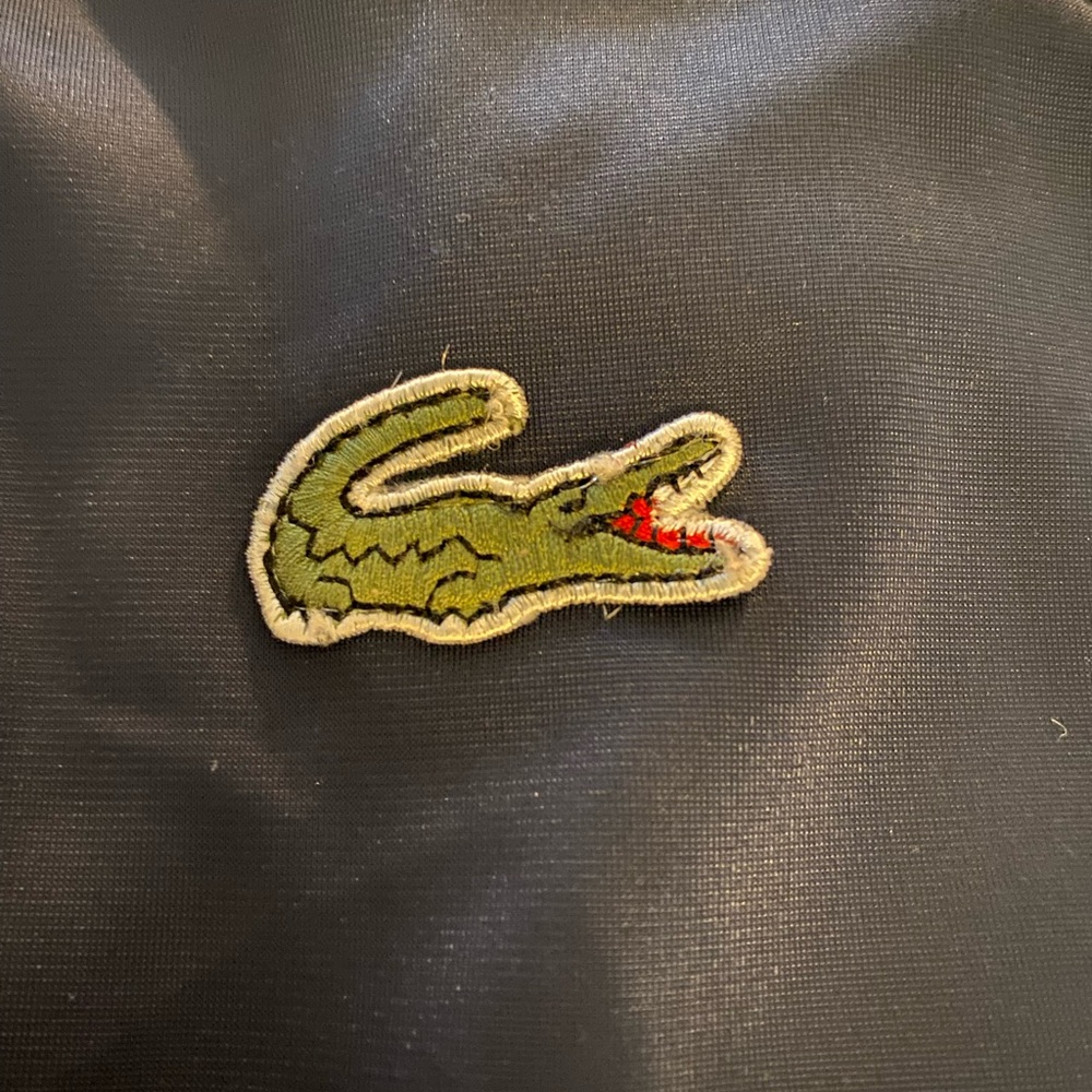 Lacoste Paris Size 9 Navy & White Men’s Zip Jacket Tennis Vintage Crocodile Logo - Picture 3 of 11